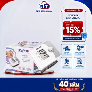 [HOẢ TỐC HCM] Máy Đo Huyết Áp Cổ Tay Điện Tử B.WELL PRO-39 Tự Động Đo Chính Xác Thụy Sĩ