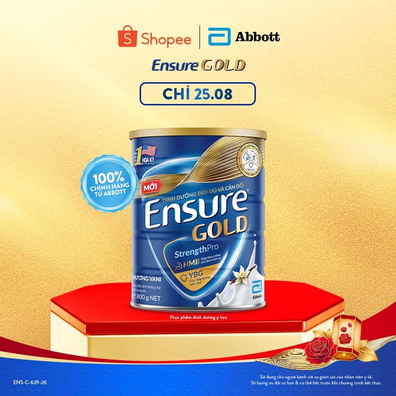 [HANNAH LIVE] Sữa bột Ensure Gold Abbott hương vani 800g