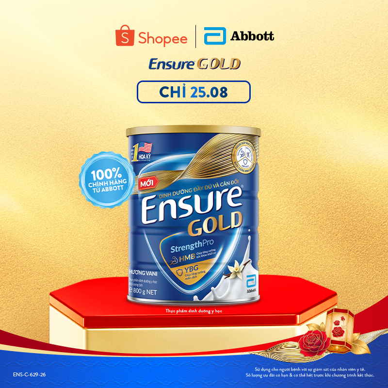 Sữa bột Ensure Gold Abbott hương vani 800g