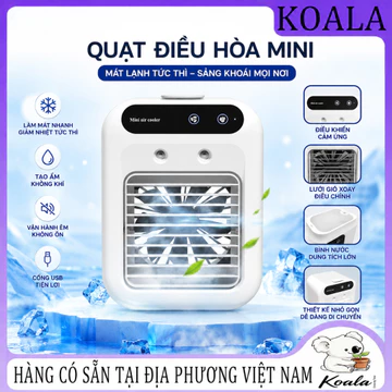 Quạt điều hòa mini, máy làm mát không khí di động, quạt phun sương tạo ẩm cho nhà/ký túc xá, quạt làm mát nhỏ để bàn.