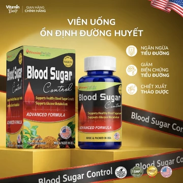 Viên Uống Tiểu Đường Thảo Dược Blood Sugar Control Hỗ Trợ Ổn Định Đường Huyết Và Giảm Biến Chứng Tiểu Đường Hộp 60 Viên
