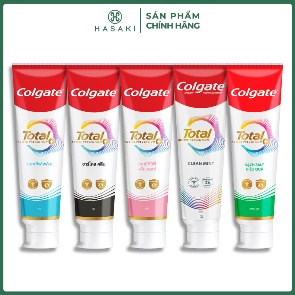 Kem Đánh Răng Colgate Total Sạch Sâu, Bảo Vệ, Ngăn Ngừa Vấn Đề Răng Miệng 150g/Tuýp Hasaki Sản Phẩm Chính Hãng