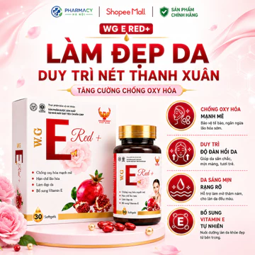 Viên Uống Vitamin E 400IU Dầu Hoa Anh Thảo CoQ10 Hỗ Trợ Dưỡng Da Sáng Mịn, Mờ Thâm, Chống Oxy Hóa (Lọ 30 Viên)