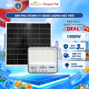 Đèn Pha STORM V1 Chống Chói Năng Lượng Mặt Trời TP SOLAR PRO Siêu Công Suất 1000W Chiếu Sáng 350m2 TP.DP21.1000