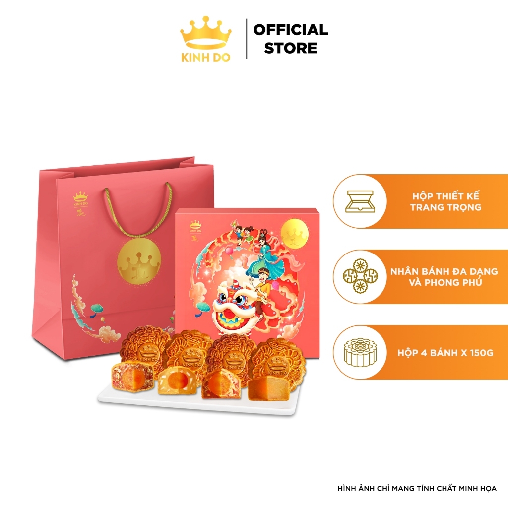 [HỎA TỐC] [ ĐỘC QUYỀN ] Combo 2 Hộp Bánh Trung Thu Kinh Đô "Mã đáo đoàn viên" (4 Bánh x 150g) | BigBuy360 - bigbuy360.vn