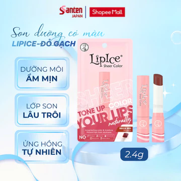 Son dưỡng có màu hiệu chỉnh sắc môi Lipice Sheer Color 2.4g - Đỏ gạch