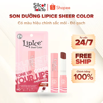 Son dưỡng có màu hiệu chỉnh sắc môi Lipice Sheer Color 2.4g - Đỏ gạch