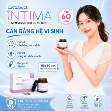 Lactobact Intima - Men Vi Sinh Phụ Khoa Đức Hộp 60 Viên Hỗ Trợ Cân Bằng Hệ Vi Sinh Vùng Kín & Vệ Sinh Tự Nhiên