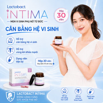 Lactobact Intima - Men Vi Sinh Phụ Khoa Đức Hộp 30 Viên Hỗ Trợ Cân Bằng Hệ Vi Sinh Vùng Kín & Vệ Sinh Tự Nhiên