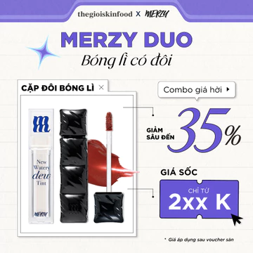 [MERZY DUO] MOOD DUO: Son Tint Merzy New Dew Watery Dew Tint 4g + Son Kem Lì Merzy Puffer Velvet Tint 3.7g