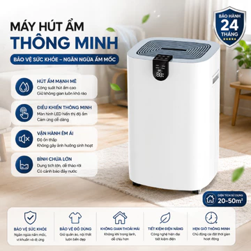 Máy Hút Ẩm Kiêm Máy Lọc Không Khí Ultty Hercules, Máy Hút Ẩm 30L/ngày, Nhập Đức, BH 24 Tháng, giadungnhapkhau_30