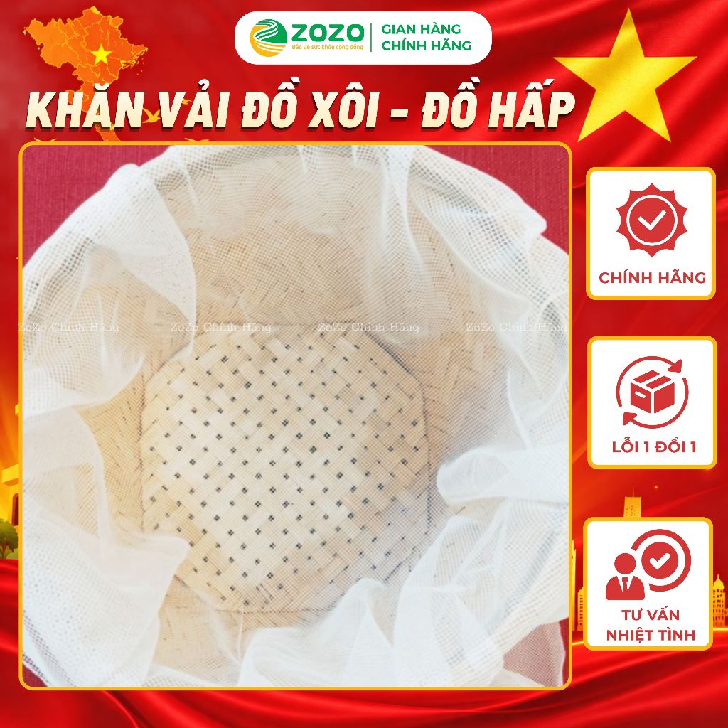 Khăn đồ xôi chống dính, khăn đồ xôi ngon, lấy xôi dễ dàng, sử dụng nhiều lần, phù hơp dùng gia đình