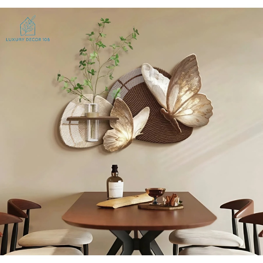 [ TRANH TRÁNG GƯƠNG ĐÈN LED + BÌNH HOA ] Tranh Treo Tường - Tặng Kèm Bình Hoa - Trang Trí Nhà Cửa/Phòng Khách/Ăn/Ngủ.