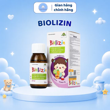 Kẽm Biolizin Cho Bé 50ml - Hỗ Trợ Bé Tăng Đề Kháng, Ăn Ngon, Bổ Sung Kẽm Lysine B6, Vị Đào Dễ Uống