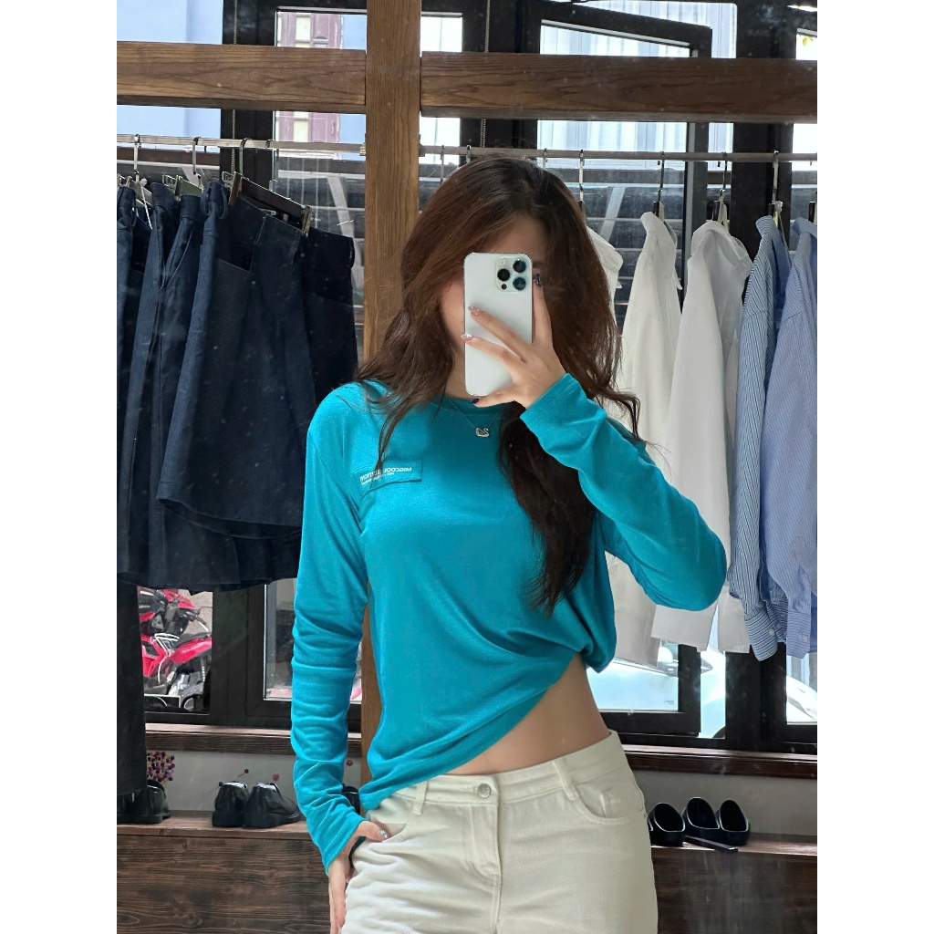 Áo thun body tay dài Long Sleeved Migcool, áo thun nam nữ chất bozip mỏng mát A24