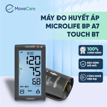 Máy Đo Huyết Áp Bắp Tay Bluetooth Microlife BP A7 Touch BT Màn Hình Cảm Ứng AFIB MAM - BH 5 Năm