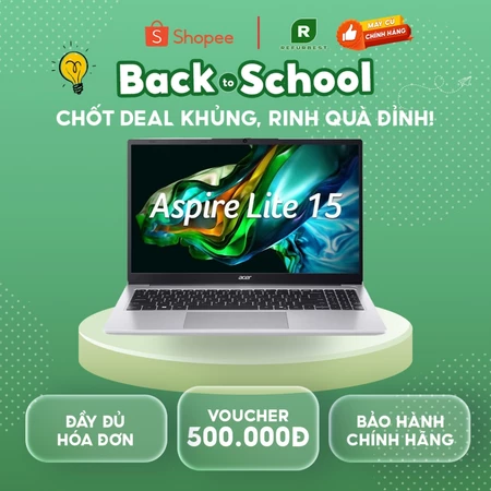 [Máy cũ][Trả bảo hành]Acer Aspire Lite 15 AL15 41P R3QL R7 5700U/8GB/512GB/156"F/Win11/(NXJ54SV001)/Bạc