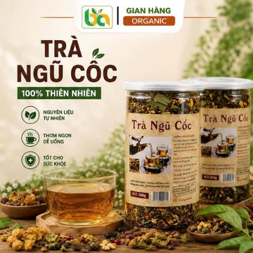 Trà Ngũ Cốc Gạo Lứt Huyết Rồng Đậu Đen Đậu Đỏ Đậu Xanh Thảo Mộc Thanh Mát Healthy 500g