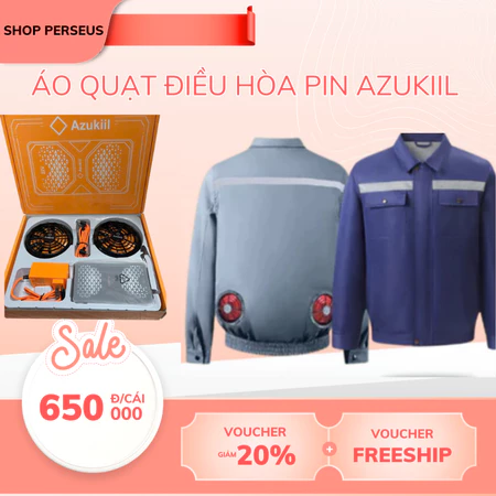 Bộ Pin Áo Điều Hòa hàng chính hãng Gifv F20 Dung Lượng 20.000mah, Quạt 12V, Hoạt Động 12H