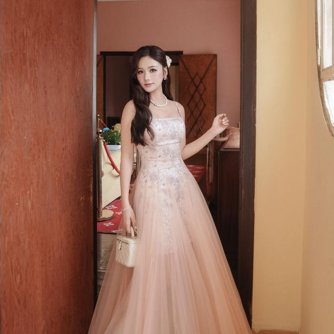 Đầm váy hoa phối lưới - Peony Dress
