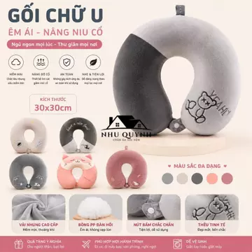 Gối Chữ U Kê Cổ, Gối Kê Cổ Chống Đau Mỏi Vai Gáy Văn Phòng, Đi Máy Bay, Du Lịch Nhiều Màu