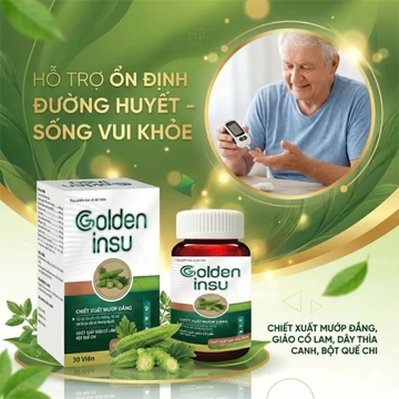 Viên uống tiểu đường Golden Insu Hộp 30 Viên Chính Hãng Cao Cấp ✔️️️ Hạ an đường huyết chống biến chứng tiểu đường