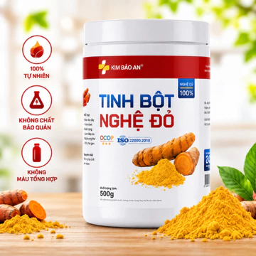 Tinh Bột Nghệ Đỏ Kim Bảo An 500g - Bột Nghệ Đỏ Nguyên Chất - Không Chất Phụ Gia