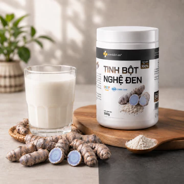 Tinh Bột Nghệ Đen Kim Bảo An 500g - Chiết Xuất 100% Nghệ Tươi - Không Phụ Gia - Chuẩn ISO 22000