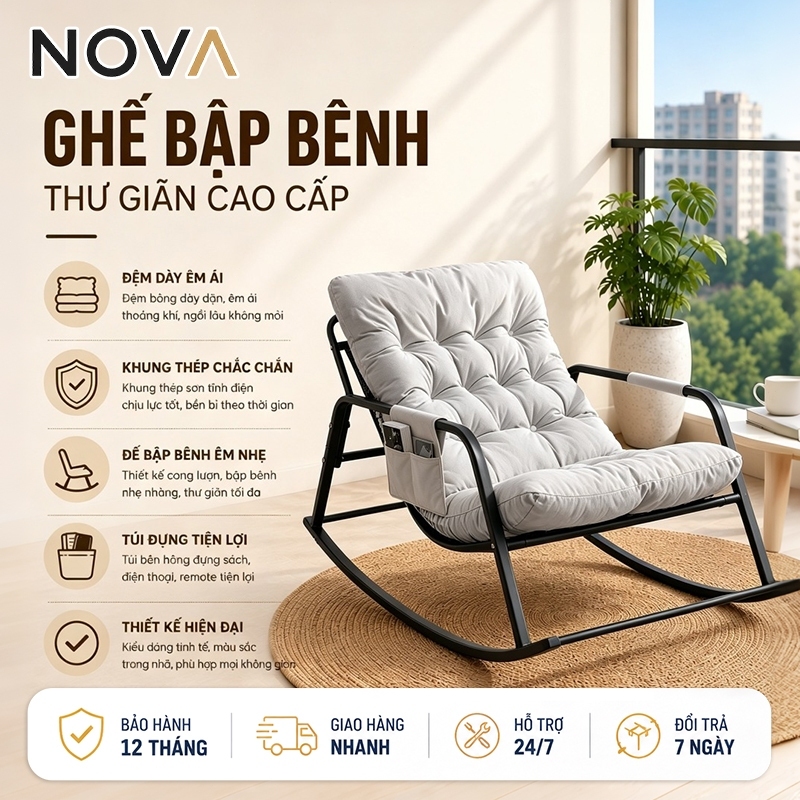 Ghế bập bênh đôi - ghế sofa - ghế lười có tựa lưng ghế bành ban công phòng khách | BigBuy360 - bigbuy360.vn