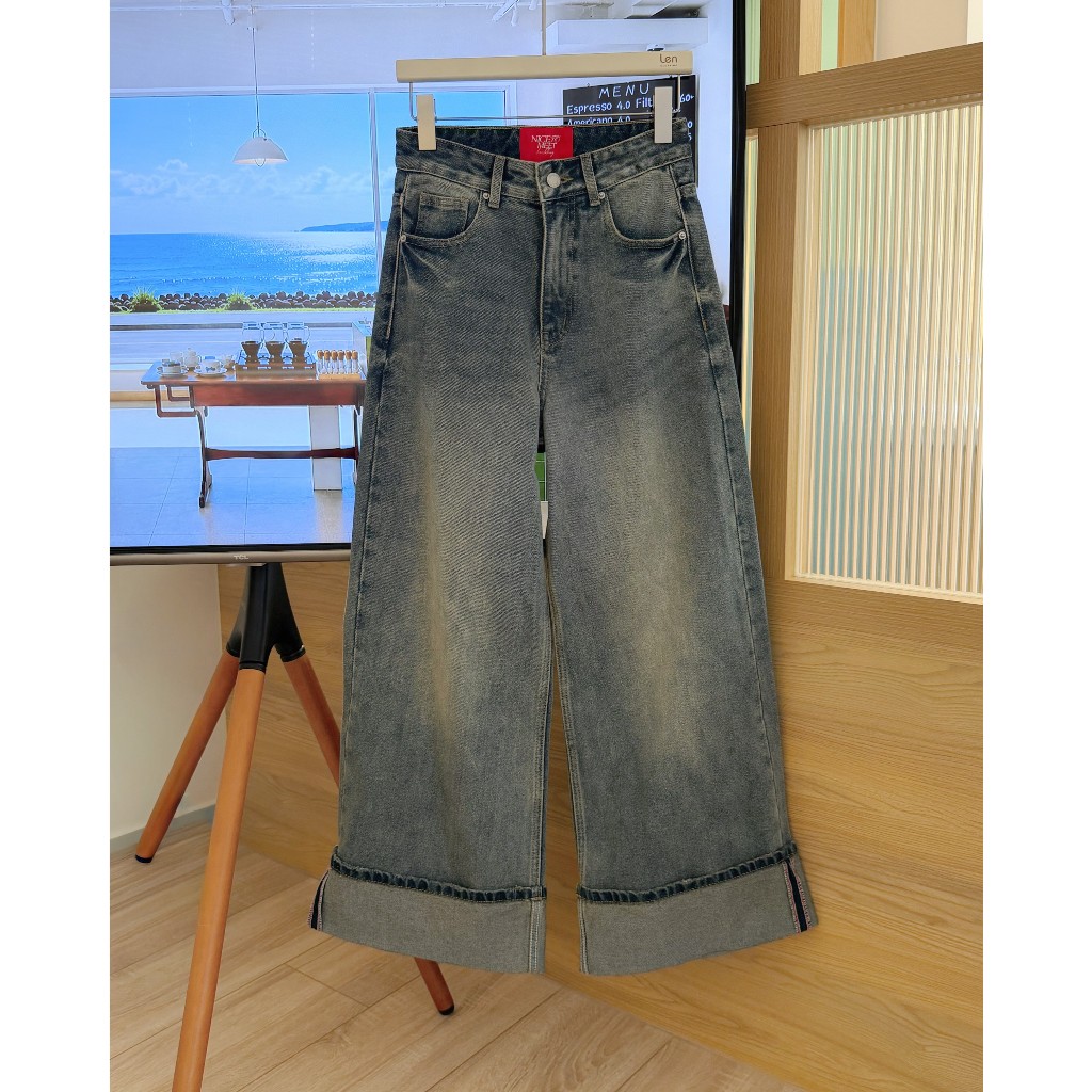 Quần Jeans Nữ LENCLOTHING Q1576-00 - Quần Cullotes Lật Lai Wash | BigBuy360 - bigbuy360.vn