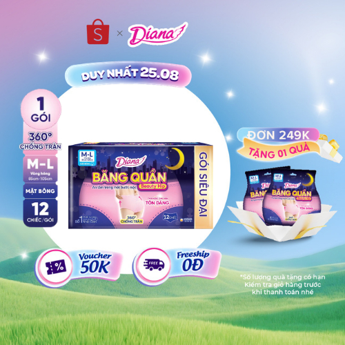 Diana Băng Quần Beauty Hip size M-L 12 chiếc/gói