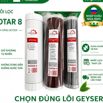Bộ Lõi Lọc Nước Nano Geyser ECOTAR 8 - Hàng Chính Hãng Geyser Việt Nam