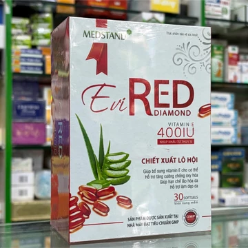 Evi Red Diamond Vitamin E 400IU- Giúp bổ sung vitamin E, tăng cường chống oxy hóa, giúp đẹp da