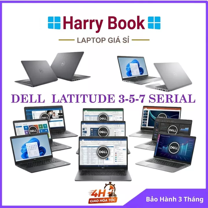 Laptop Dell Latitude Full Mã Series 3000 5000 7000 9000 - Zin Đẹp 99% Kèm Sạc - Giá Sỉ - Hỏa Tốc