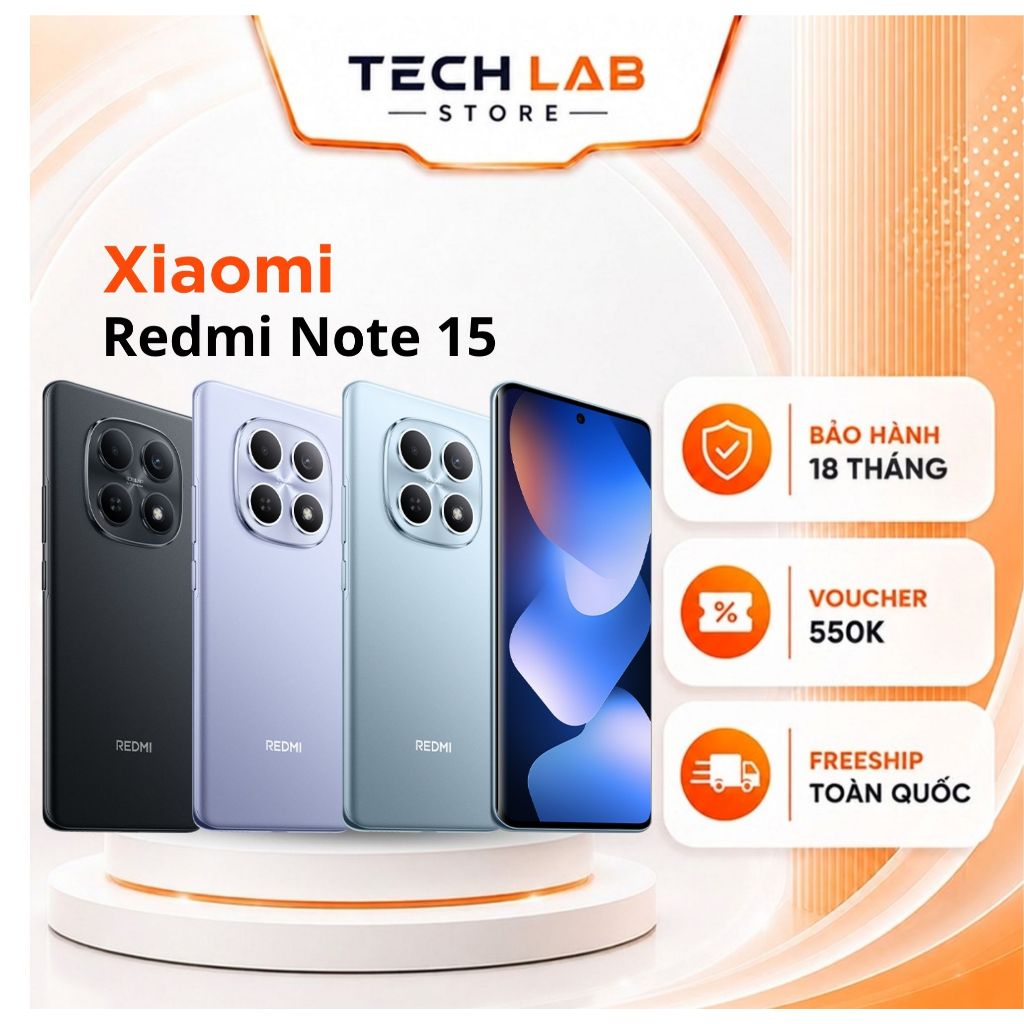 Điện thoại XIAOMI Redmi Note 15 4G Chip MediaTek Helio G100 Ultra - Bảo hành 18 Tháng