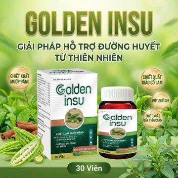 [RẺ VÔ ĐỊCH Chính Hãng] Viên uống tiểu đường Golden Insu Hộp 30 Viên ✅ Hạ an đường huyết phòng biến chứng tiểu đường