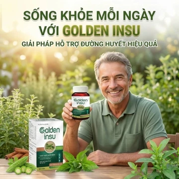 Viên uống tiểu đường Golden Insu Chính Hãng Cao Cấp Hộp 30 Viên ✅ Hạ an đường huyết chống biến chứng tiểu đường an toàn
