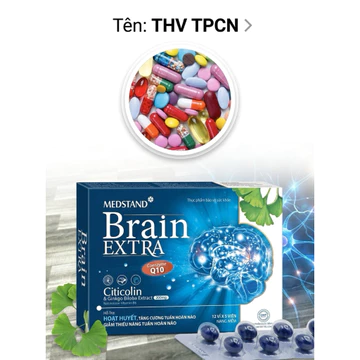 Bổ Não Brain EXTRA.RỐI LOẠN TIỀN ĐÌNH,ĐAU ĐẦU HOA MẮT CHÓNG MẶT ,MẤT NGỦ,LƯU THÔNG TUẦN HOÀN MÁU NÃO.