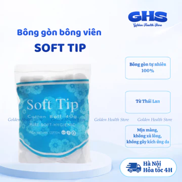 ⭐Bông gòn đút tai cho mẹ sau sinh - Bông viên Softtip - Nhập khẩu từ Thái Lan Bông tròn Soft Tip