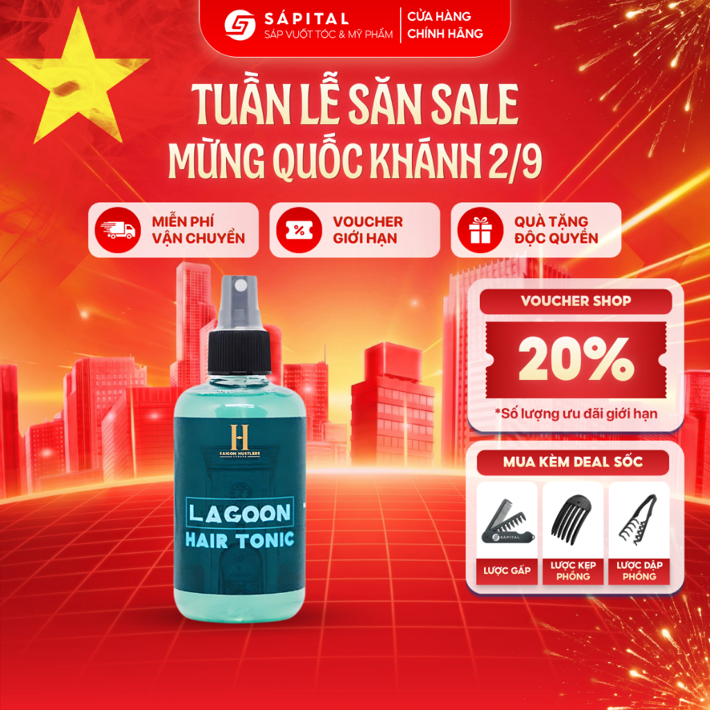 [TOP 1 BÁN CHẠY] Xịt tạo phồng Lagoon Hair Tonic – Hỗ trợ sấy tạo kiểu, Tạo nếp tóc, Tăng độ phồng