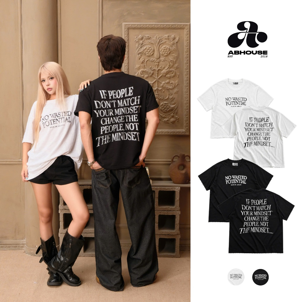 AB HOUSE - Áo thun cotton xược  form Regular POTENTIAL thời trang nam nữ