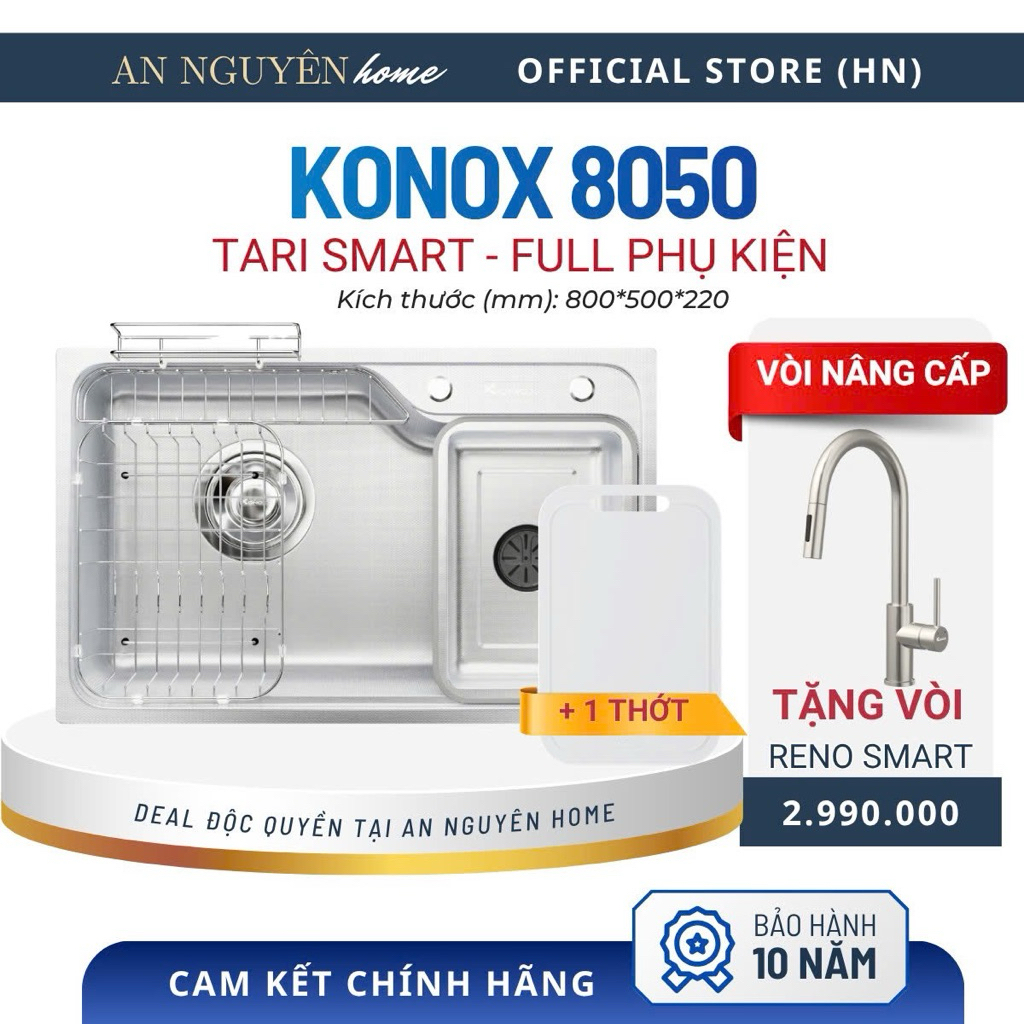 Chậu Konox 8050 Tari Smart - Hàng Chính Hãng