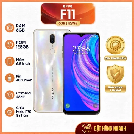 Điện thoại Oppo F11 ram 6G bộ nhớ 64gb cũ tân trang đủ màu nguyên zin thay màn mới . bảo hành 1 tháng