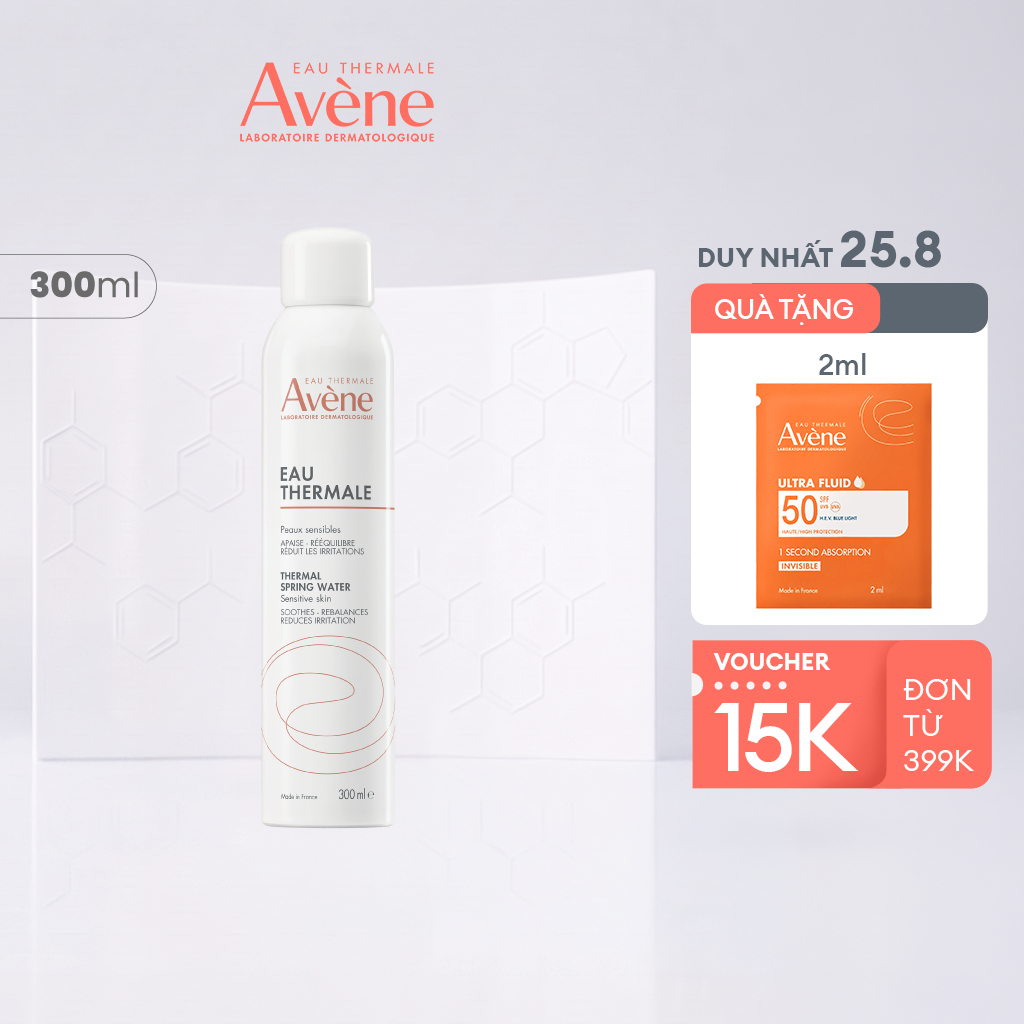 Xịt khoáng cấp ẩm Eau Thermale Avène EAU THERMALE giúp làm dịu và bảo vệ da