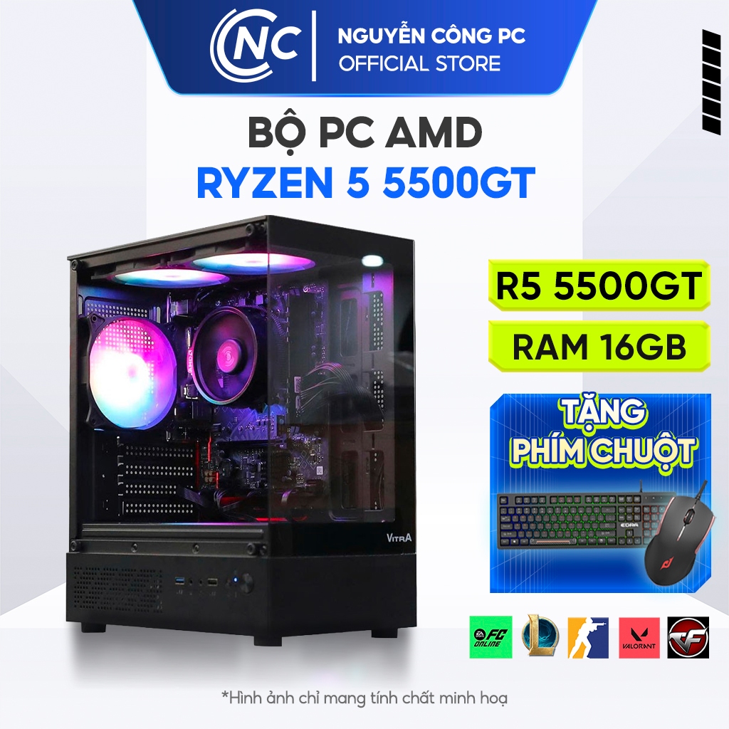 Bộ PC Gaming AMD Ryzen 5 Chiến Game Online Liên Minh, FC Online  - Hàng NEW Bảo hành 36 Tháng | BigBuy360 - bigbuy360.vn