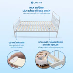 Giường Khung Sắt WILLOW CHU MY Cao Cấp Sơn Tĩnh Điện – Giường Sắt Decor Hiện Đại Chịu Lực 500kg Nan Gỗ (Màu Trắng) — ảnh 3