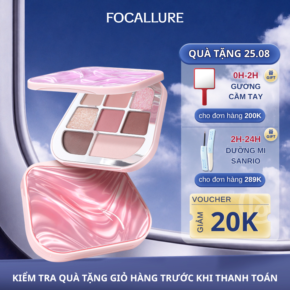 Bảng Phấn Mắt FOCALLURE Bền Màu Dưỡng Ẩm Lâu Trôi Chống Thấm Nước 9.6g