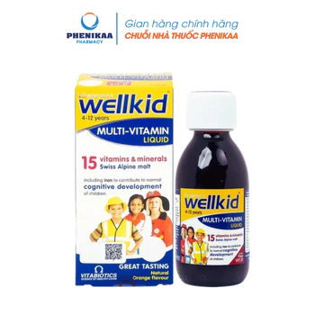 Siro Wellkid Multi-vitamin 150ml, Bổ sung vitamin cho bé từ 6 tháng tuổi
