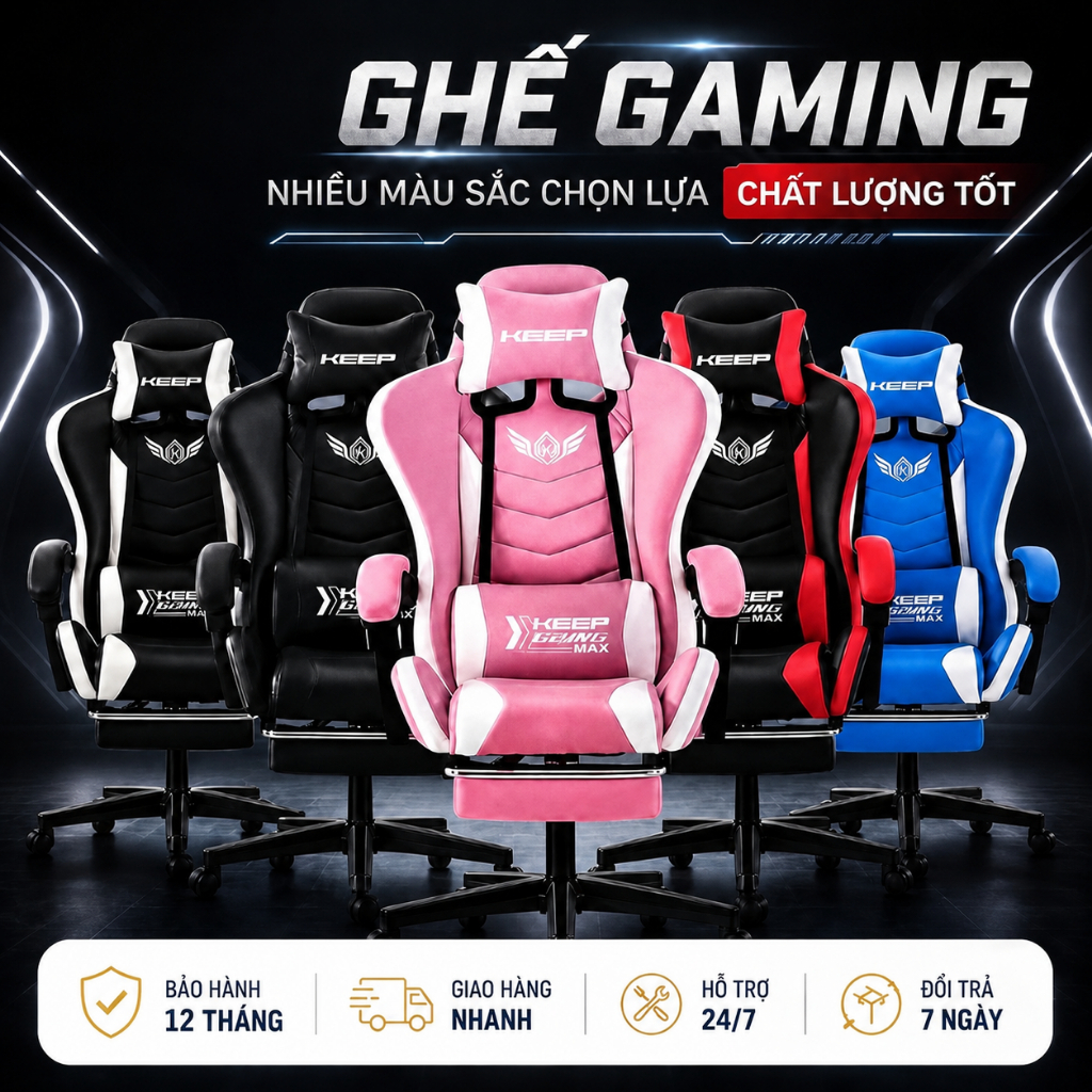 Ghế Gaming,Ghế chơi game đa chức năng,Ghế gaming công thái học bọc nệm mềm Thích hợp làm việc chơi game | BigBuy360 - bigbuy360.vn