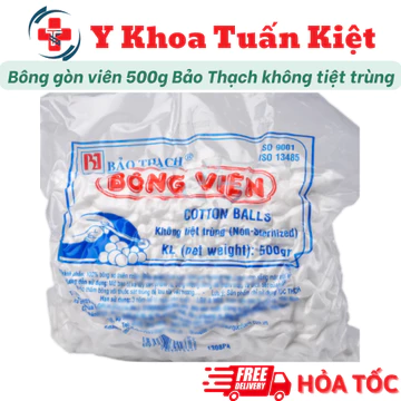 ✅ Bông gòn viên y tế 500gr Bảo Thạch không tiệt trùng